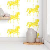 Carousel Horse in Yummy Yellow