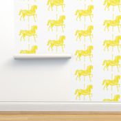 Carousel Horse in Yummy Yellow