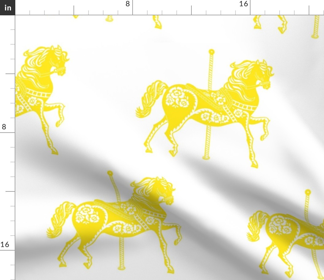 Carousel Horse in Yummy Yellow