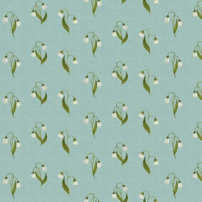 Lily Green on Vintage Seafoam Linen 