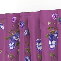 Pansies & Peonies in Royal Purple