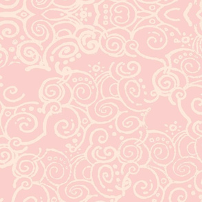 baby clouds pink retro