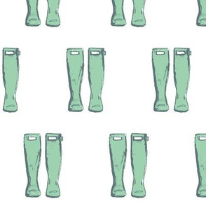 Rain Boots- Mint