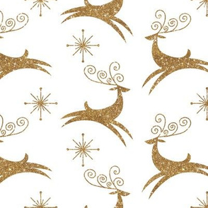 Glitter Reindeer- Jingle Bells Gold