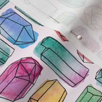 Watercolor Gemstones (medium)