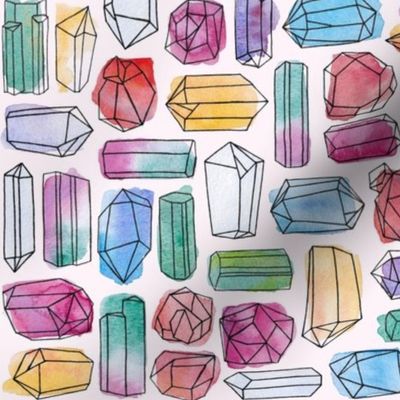 Watercolor Gemstones (medium)