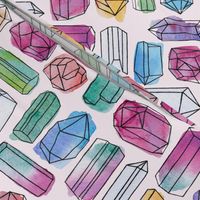 Watercolor Gemstones (large)