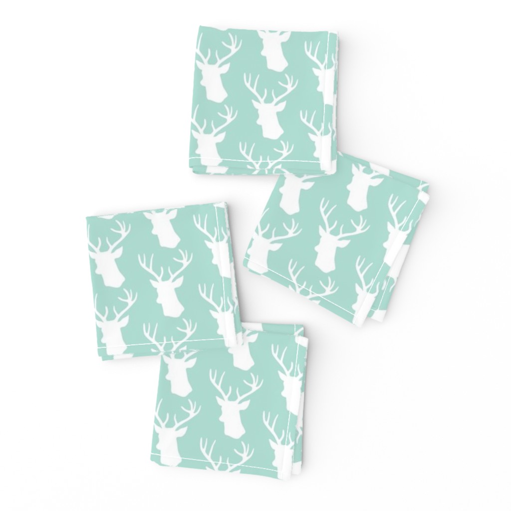 Stag Deer head pattern on mint