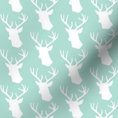 Stag Deer head pattern on mint