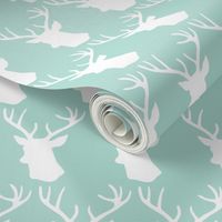 Stag Deer head pattern on mint