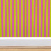 Lime Green and Hot Pink Preppy Stripes