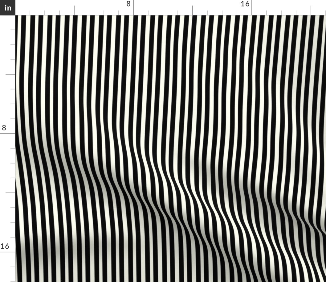 Black Stripes on Ivory - Vertical