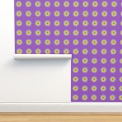 Pop Dot Flowers on Purple