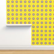 Pop Dot Flowers on Yellow