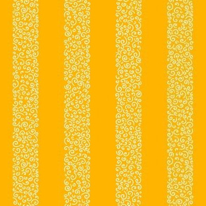 ammonite stripes - white on saffron