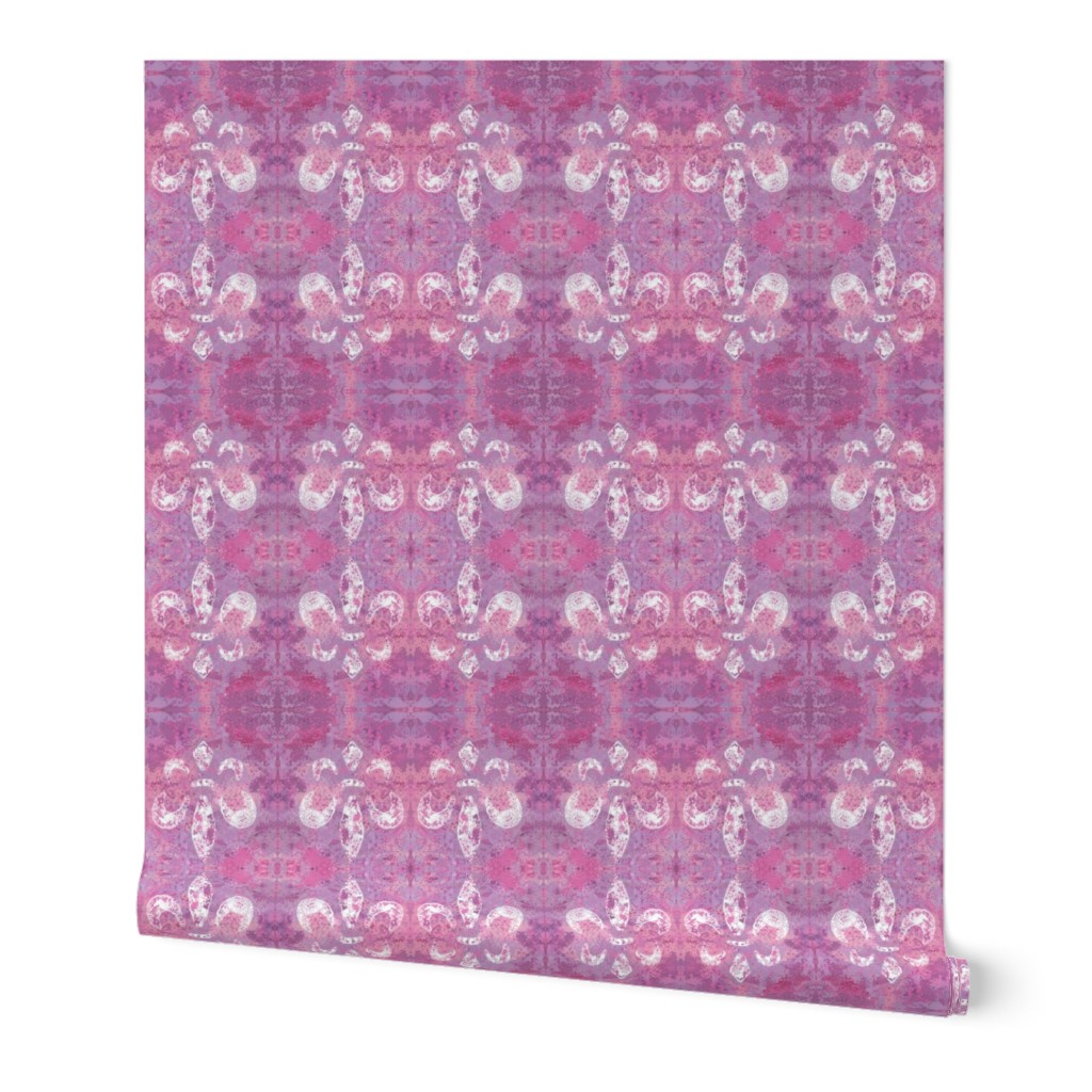 Fleur de lis Lilac Pink