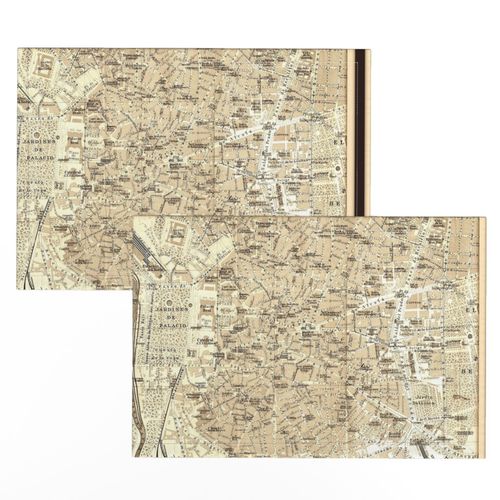 vintage Madrid map,  FQ