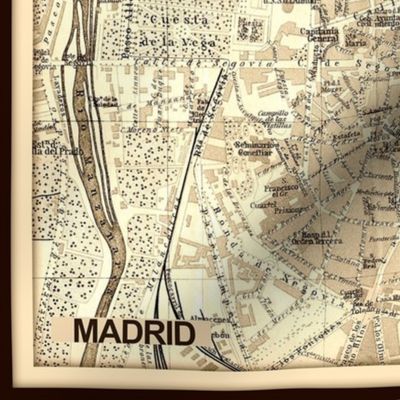 vintage Madrid map,  FQ