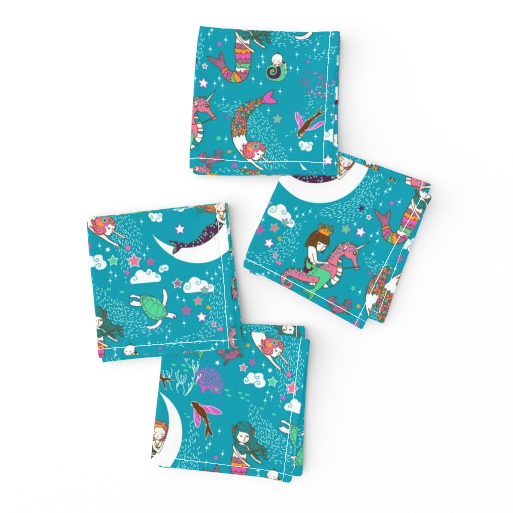 Mermaid Lullaby (teal) SMALL