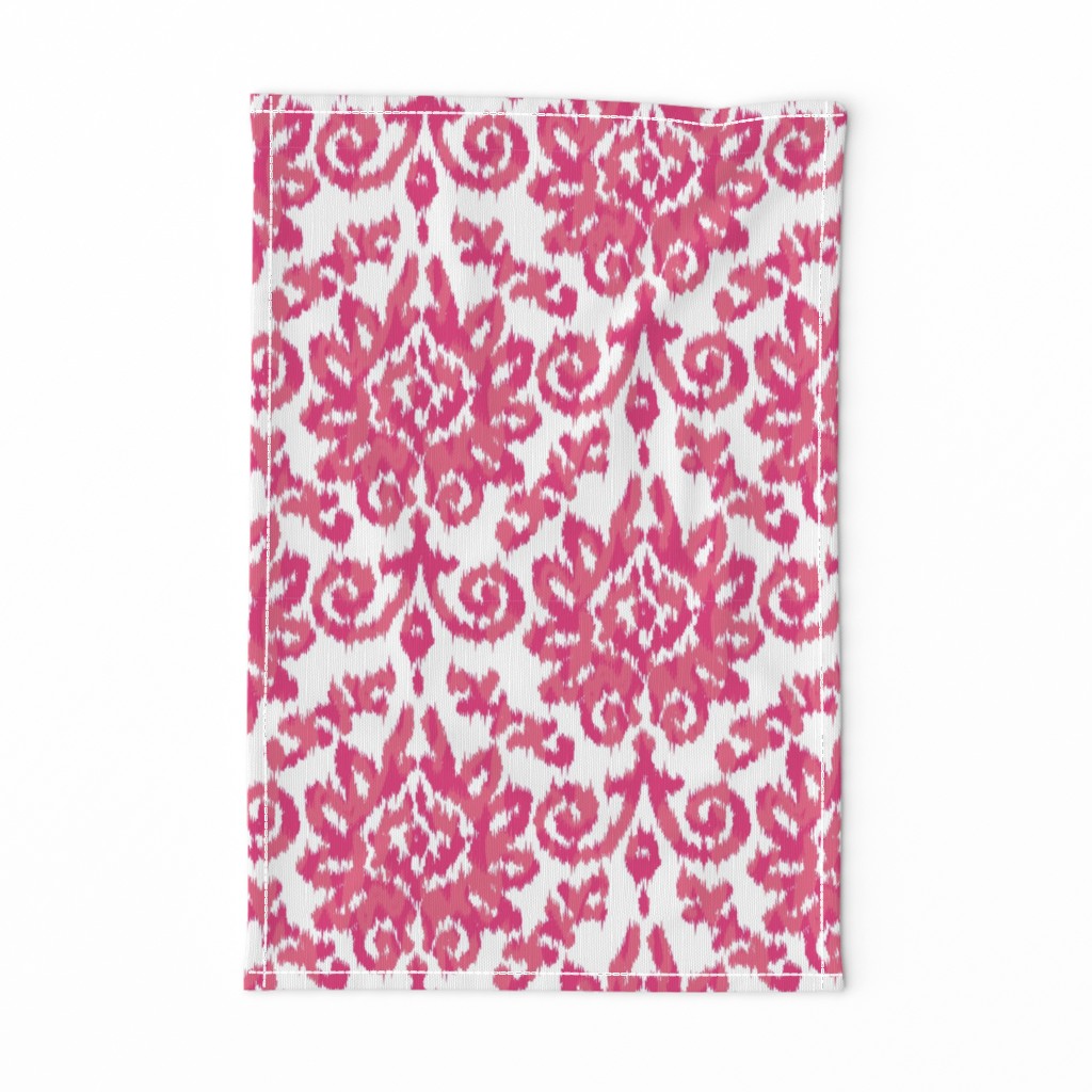 Pink Ikat Damask