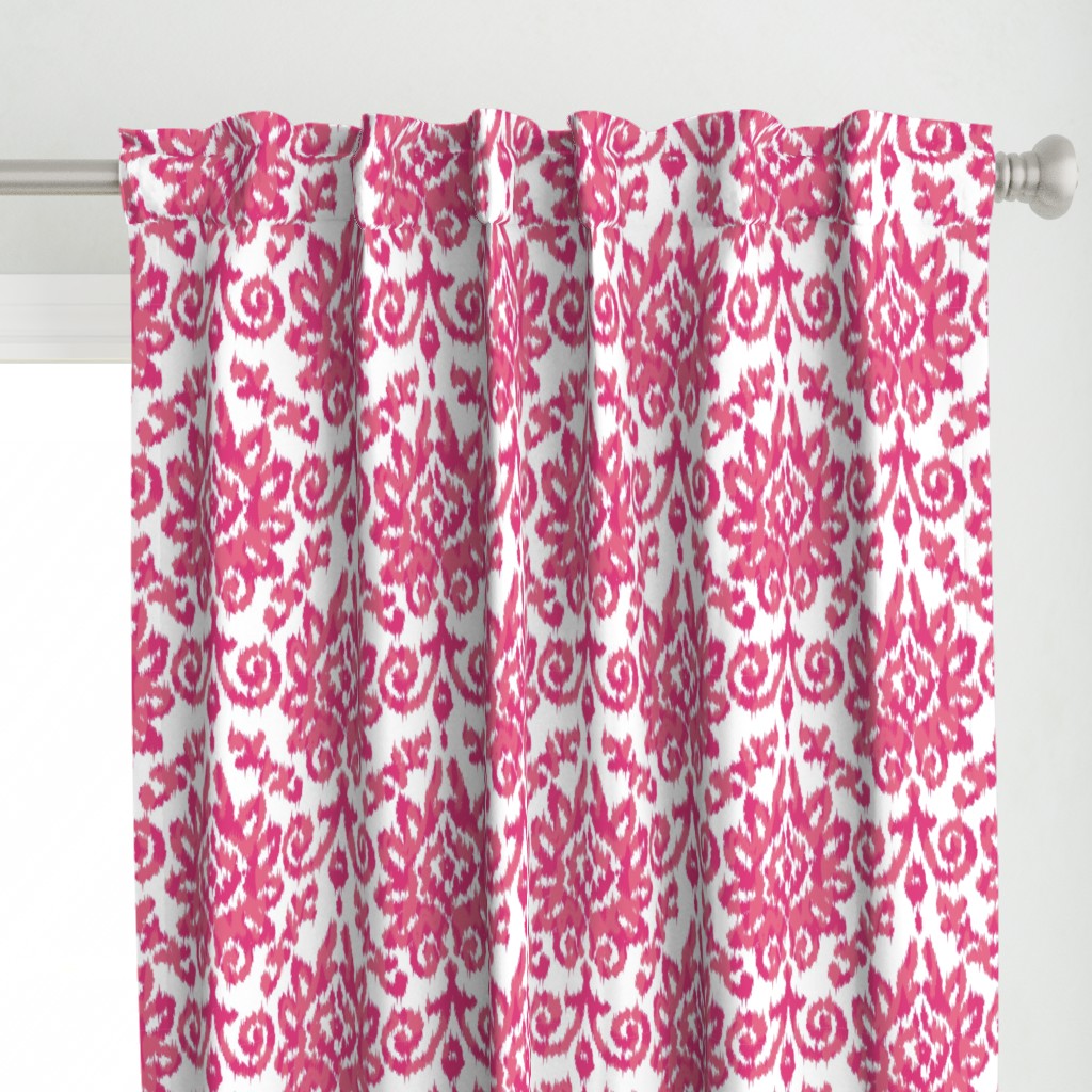 Pink Ikat Damask