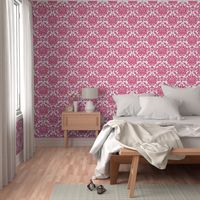 Pink Ikat Damask