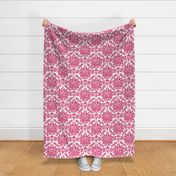 Pink Ikat Damask