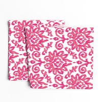 Pink Ikat Damask