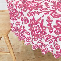 Pink Ikat Damask