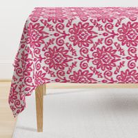 Pink Ikat Damask