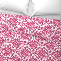 Pink Ikat Damask