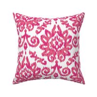 Pink Ikat Damask