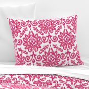 Pink Ikat Damask