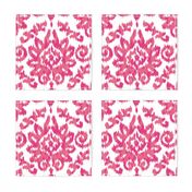 Pink Ikat Damask