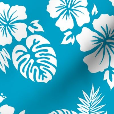 Blue Aloha Shirt Pattern