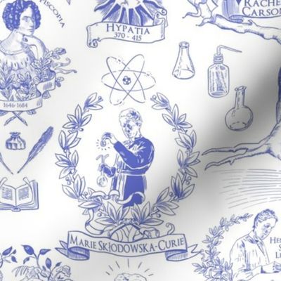 Women of Science and Learning Toile de Jouy