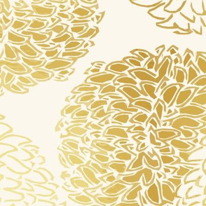 Ming Chrysanthemum in Gold Dust