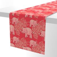 Exotic elephants coral and peach