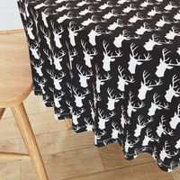 Black and White Stag Deer head pattern