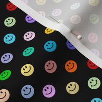 Rainbow Happy Smiley face Polka dot pattern (small print)