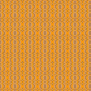 retro waves orange brown