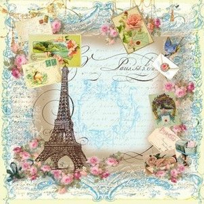 Pink Roses Lace Eiffel Tower