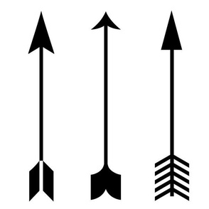 Black Arrows on White - Black and White