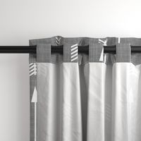 Arrows on Grey Linen - Grey Arrows