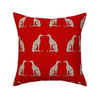 Greyhounds - Seeing Double - Bold Red