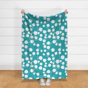 Blossoming - Teal - Reverse - large scale