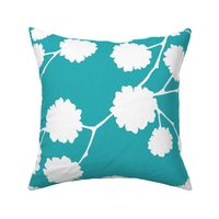 Blossoming - Teal - Reverse - large scale
