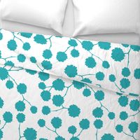 Blossoming - Teal - large scale