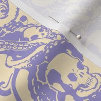 Skull & Tentacle in pale lavender & cream