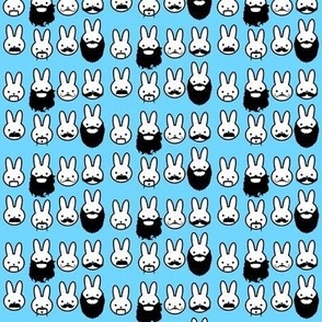 Facial Hares - rabbits with mustaches, bunnies with beards